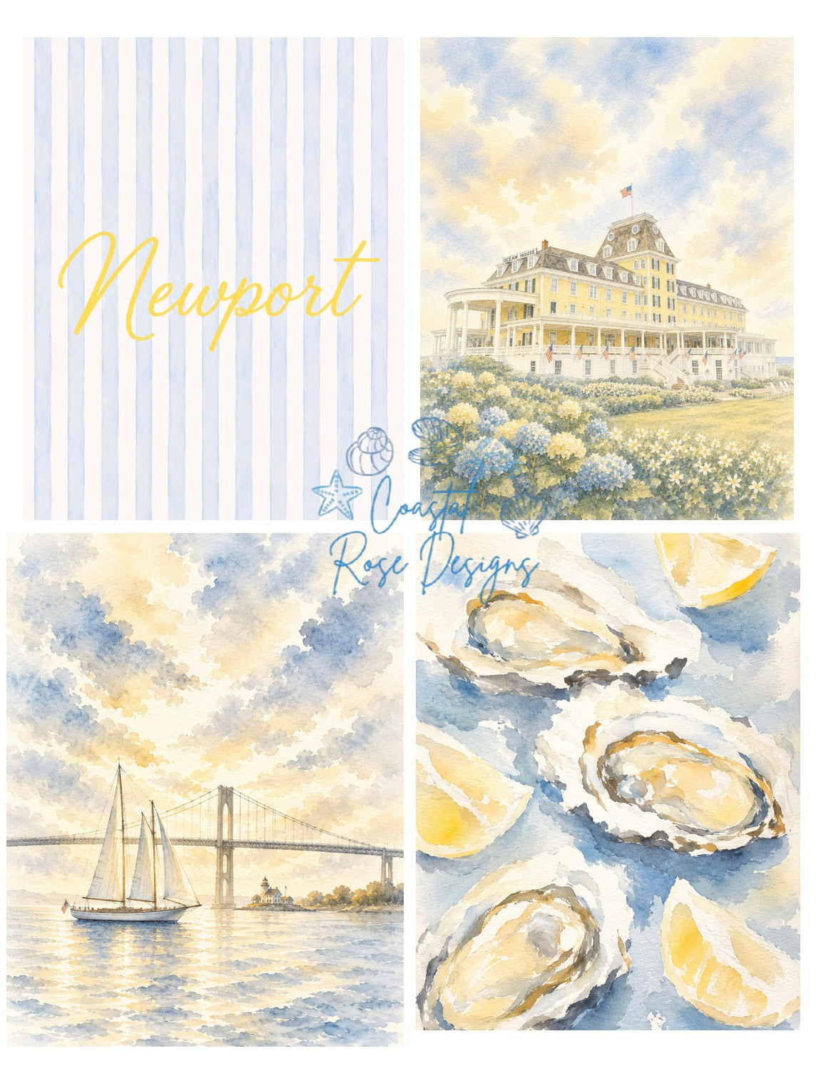 Yellow and Blue Newport Set (Shipped)